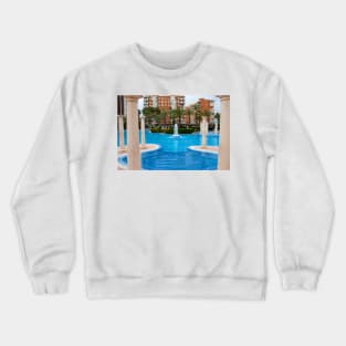 Solana Hotel Swimming Pool Benidorm Spain Crewneck Sweatshirt